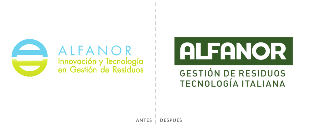 Identidad visual de Alfanor